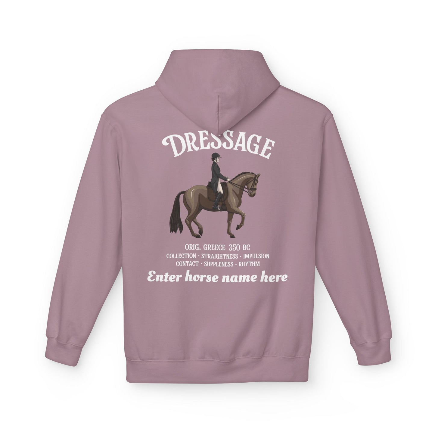 Dressage Horse Hoodie — Customizable Equestrian Fleece