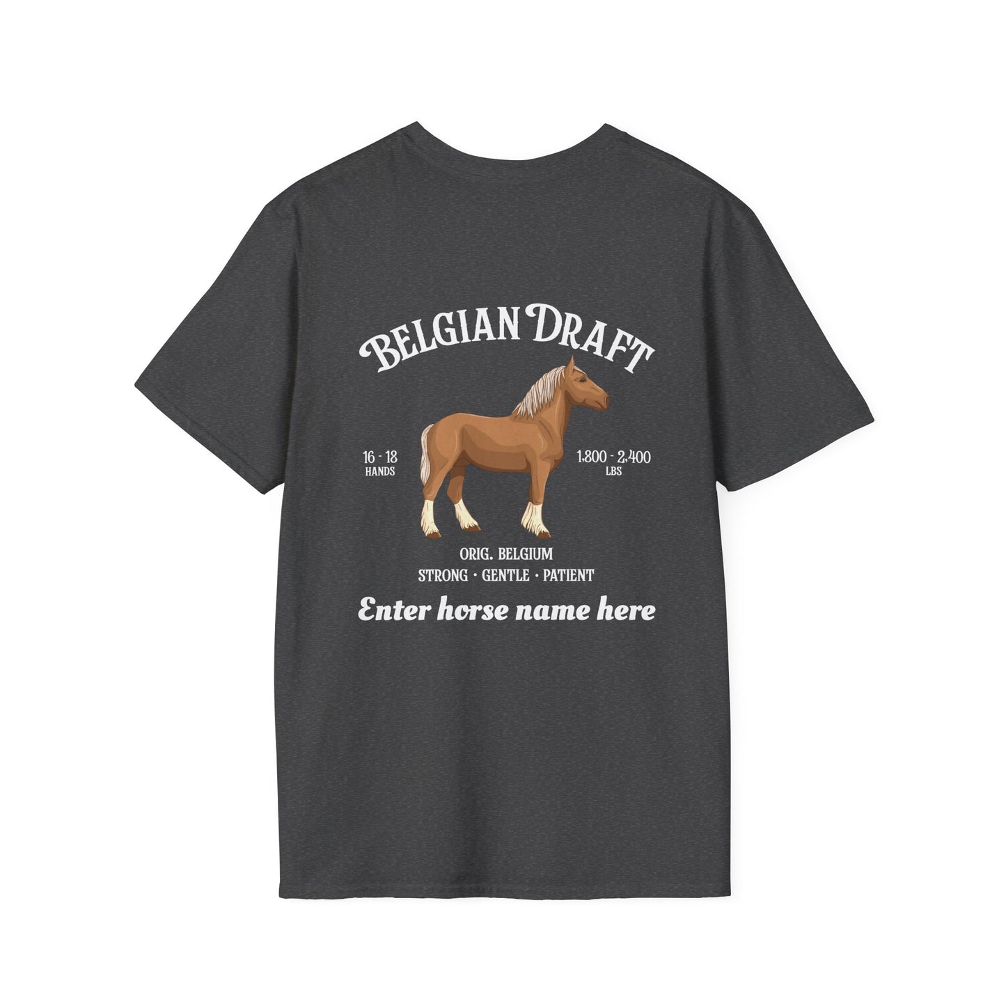 Belgian Draft Horse T-Shirt — Personalized Graphic