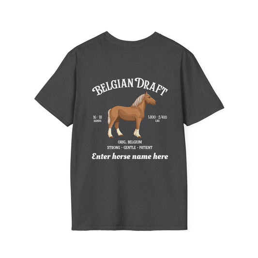 Belgian Draft Horse T-Shirt — Personalized Graphic