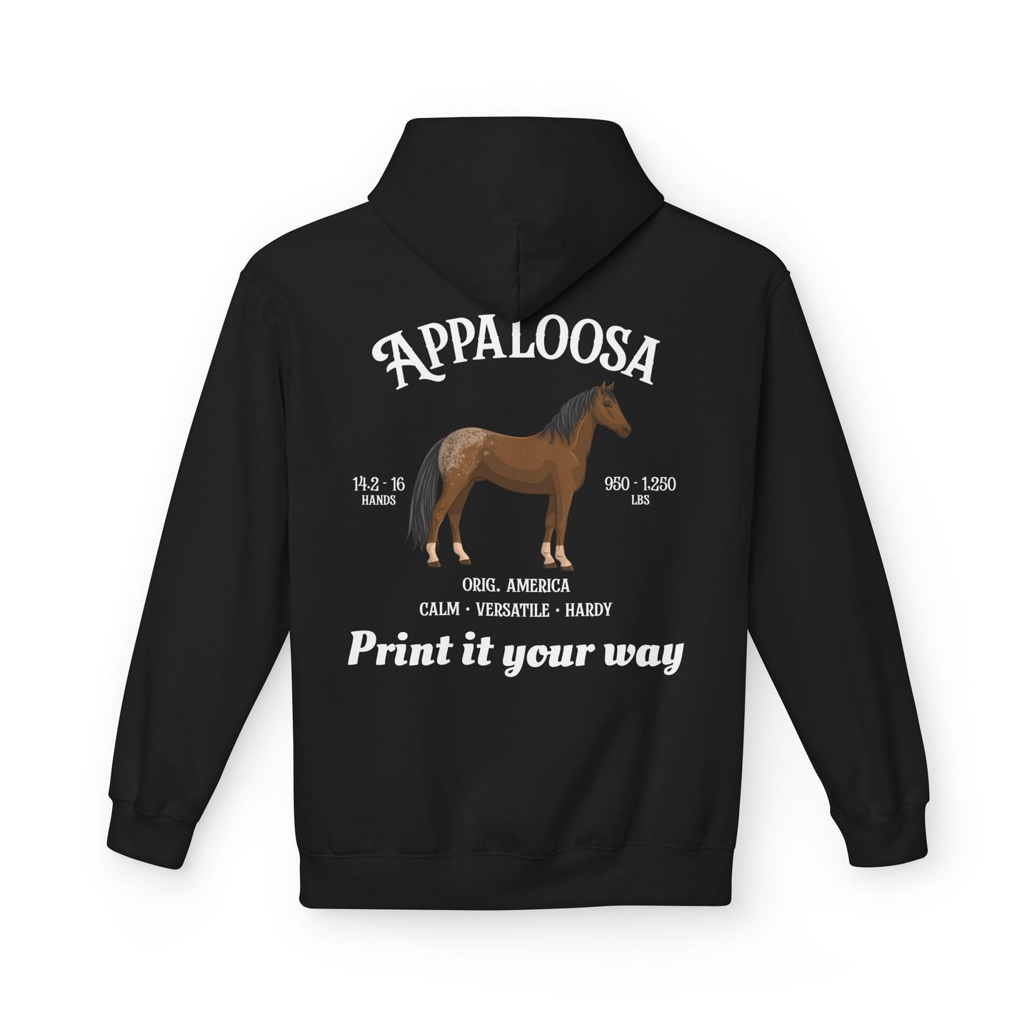 Appaloosa Horse Hoodie — Personalized Equestrian Sweatshirt
