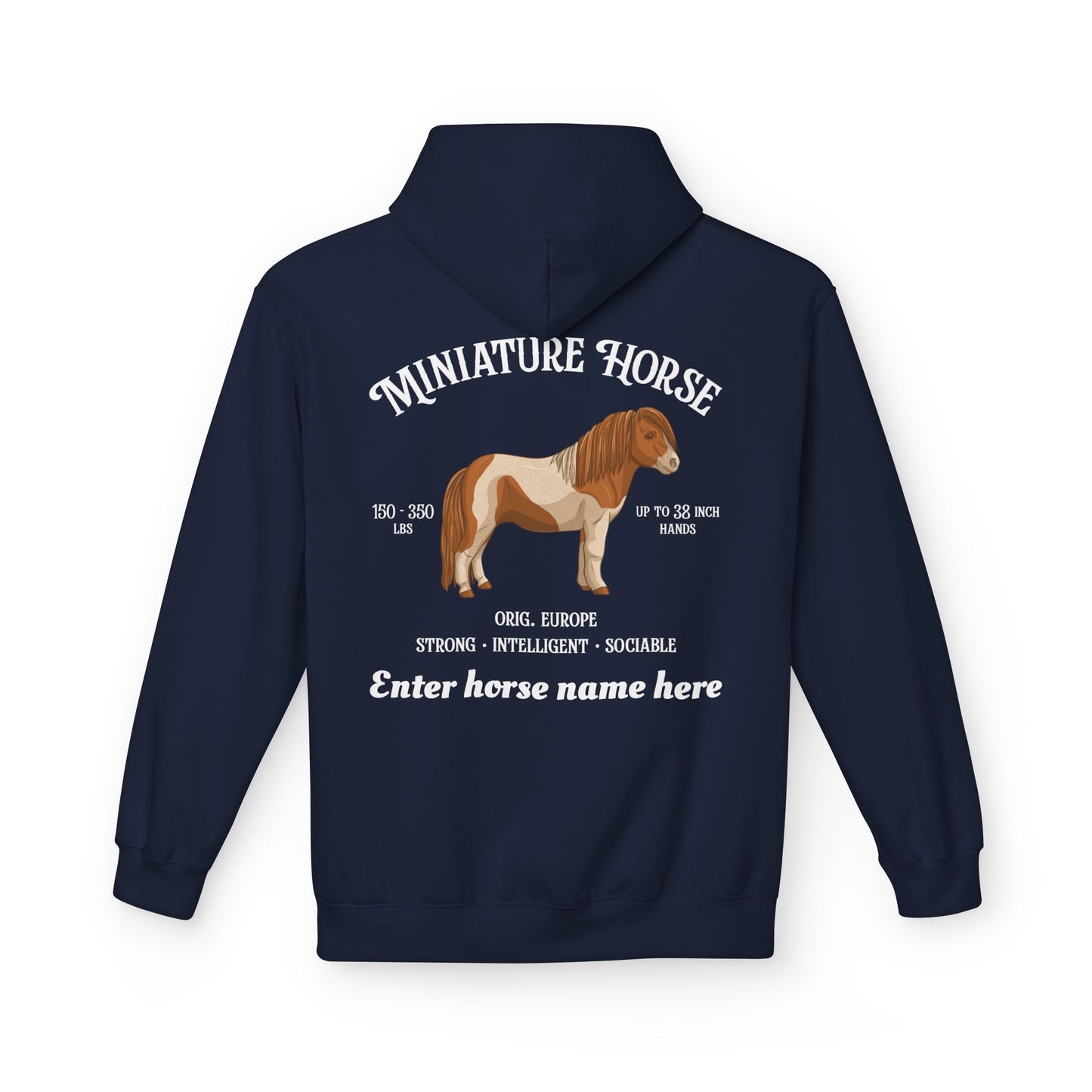 Miniature Horse Hoodie — Personalized Equestrian Pullover