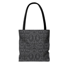 Load image into Gallery viewer, Damask Inspired Dressage Black Tote Bag
