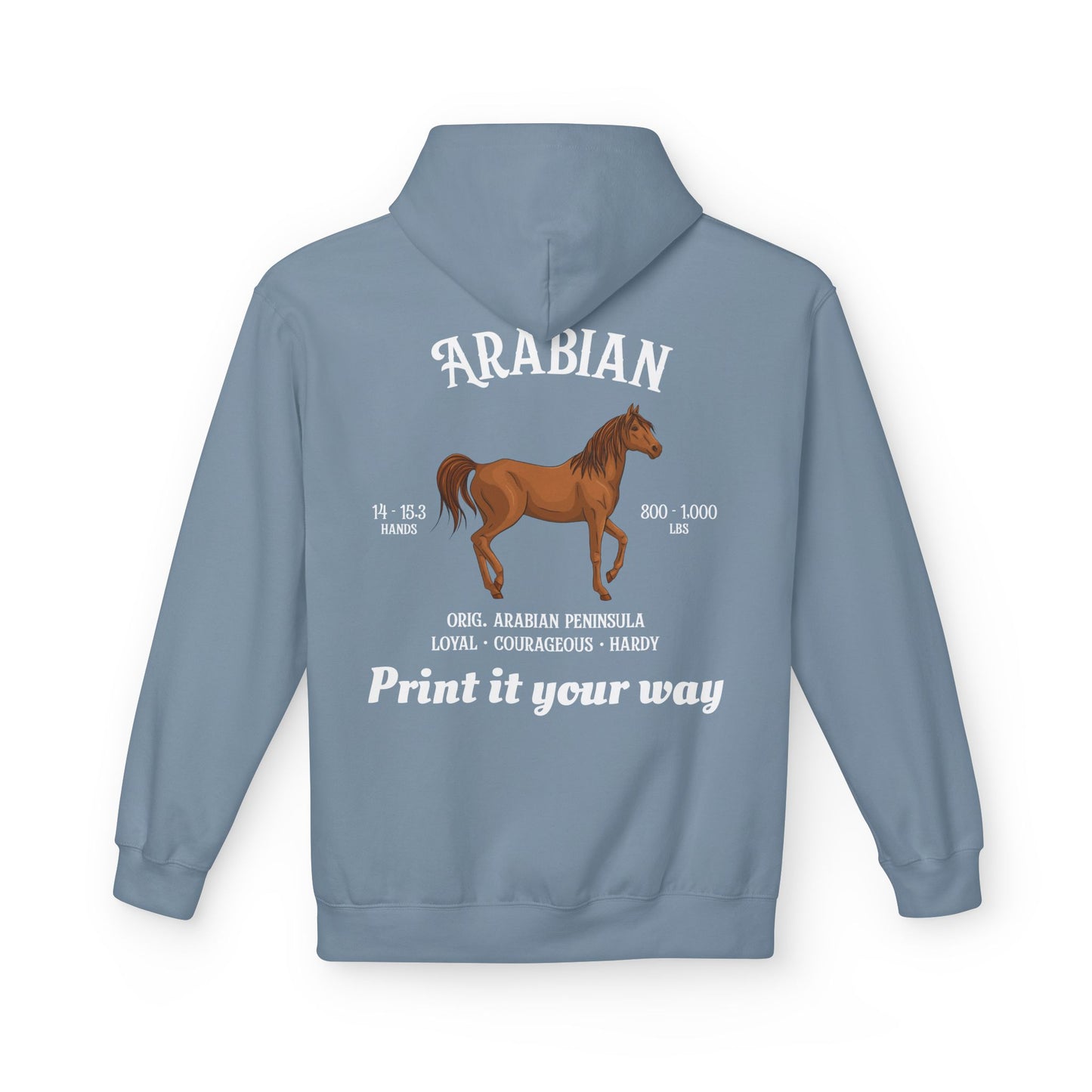 Arabian Horse Hoodie — Personalized Equestrian Pullover