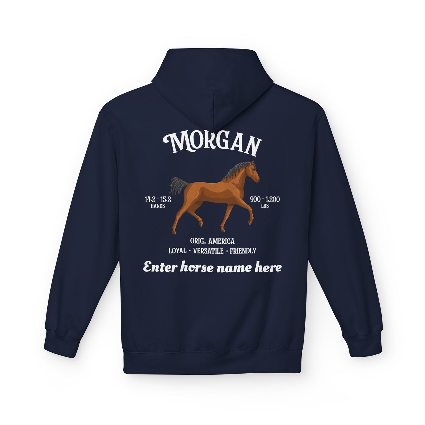 Morgan Horse Hoodie — Custom Name Equestrian Sweatshirt