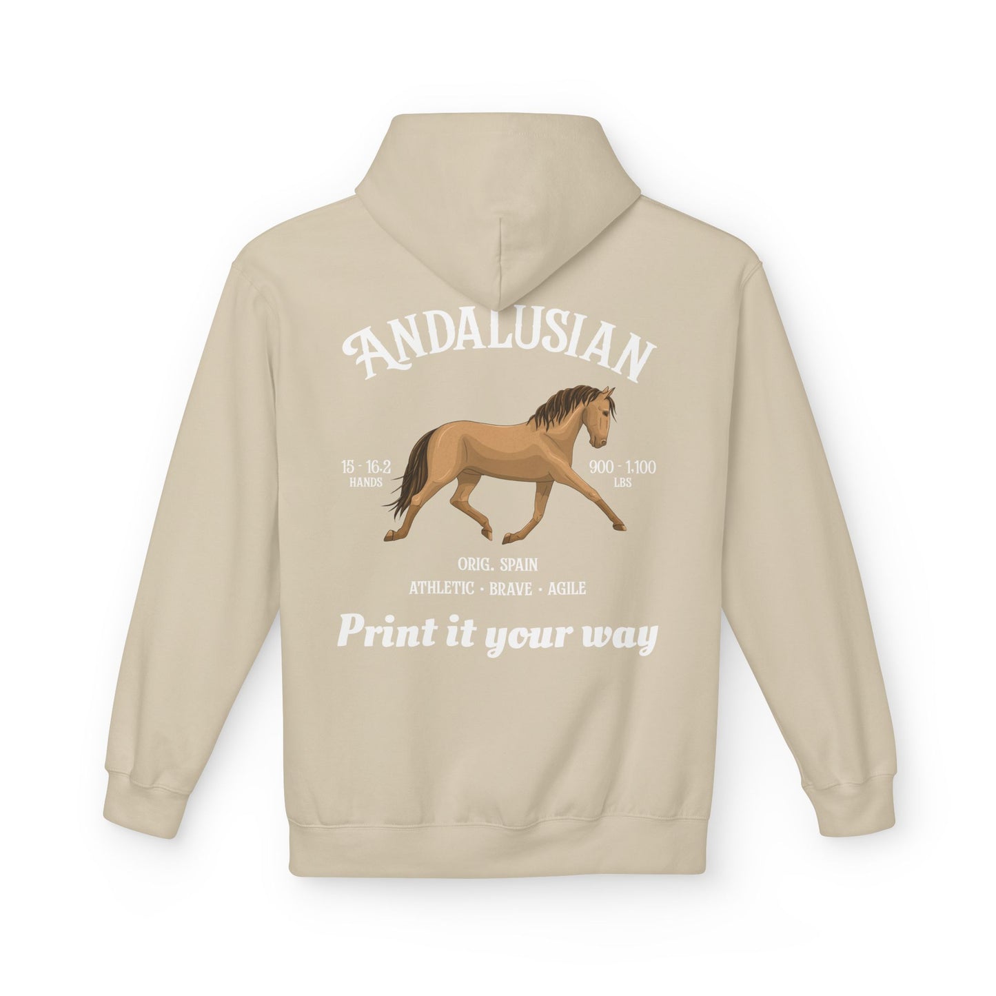 Andalusian Horse Hoodie – Personalized Equestrian Pullover
