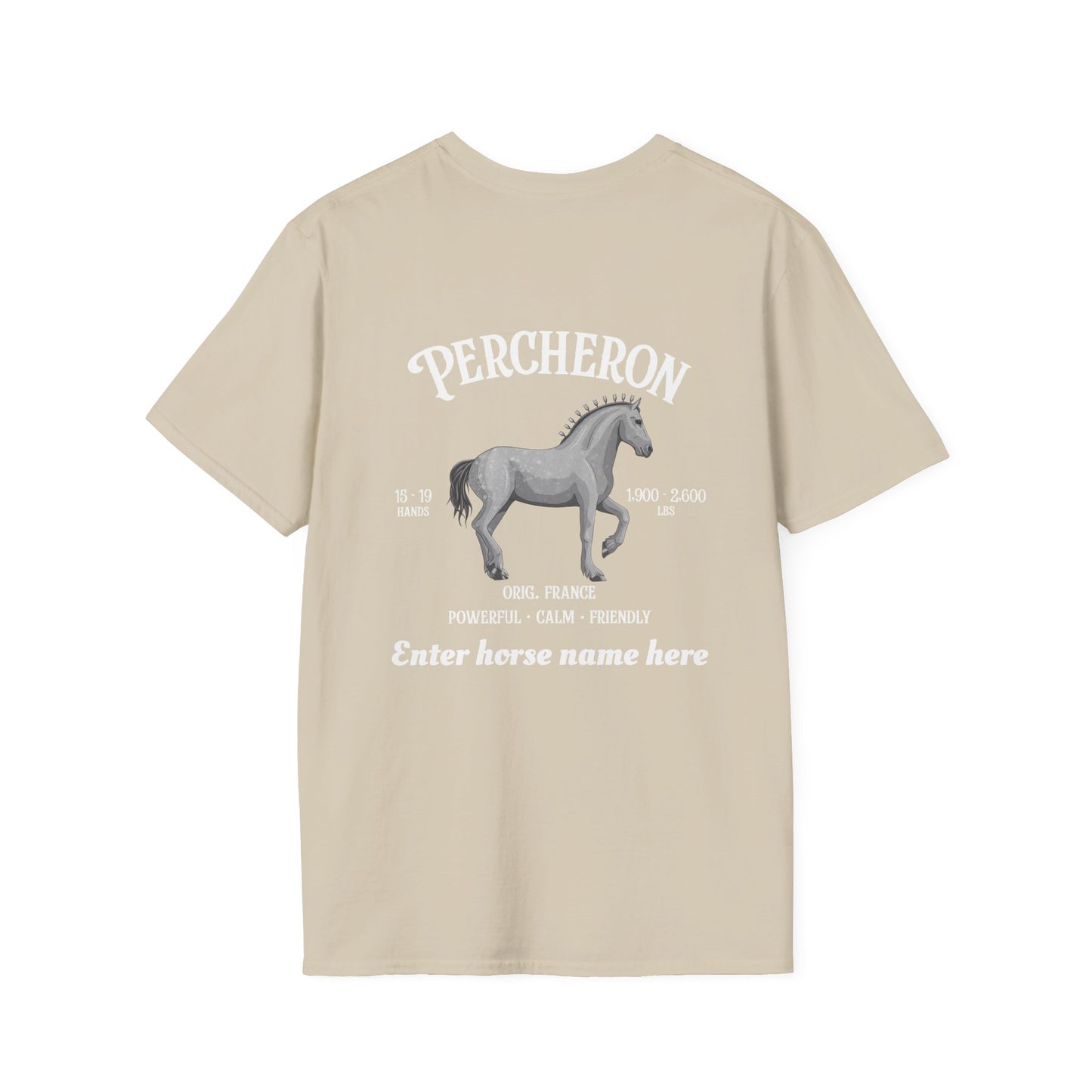 Percheron Horse T-Shirt — Customizable Draft Horse Breed Tee