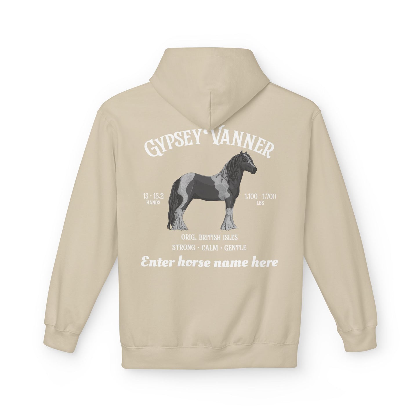 Gypsy Vanner Hoodie – Personalized Horse Breed Graphic Hoodie