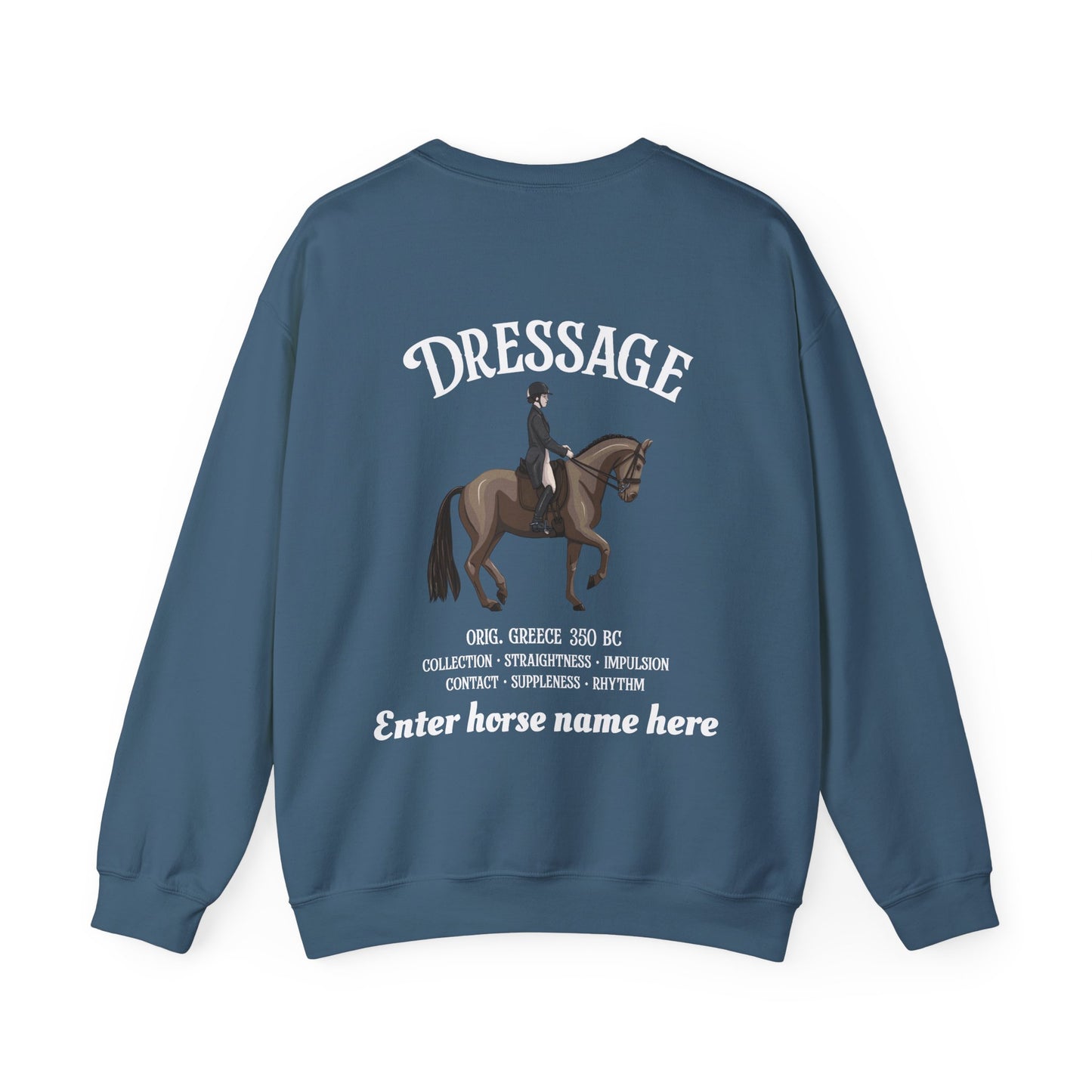 Dressage Sweatshirt – Customizable Equestrian Crewneck
