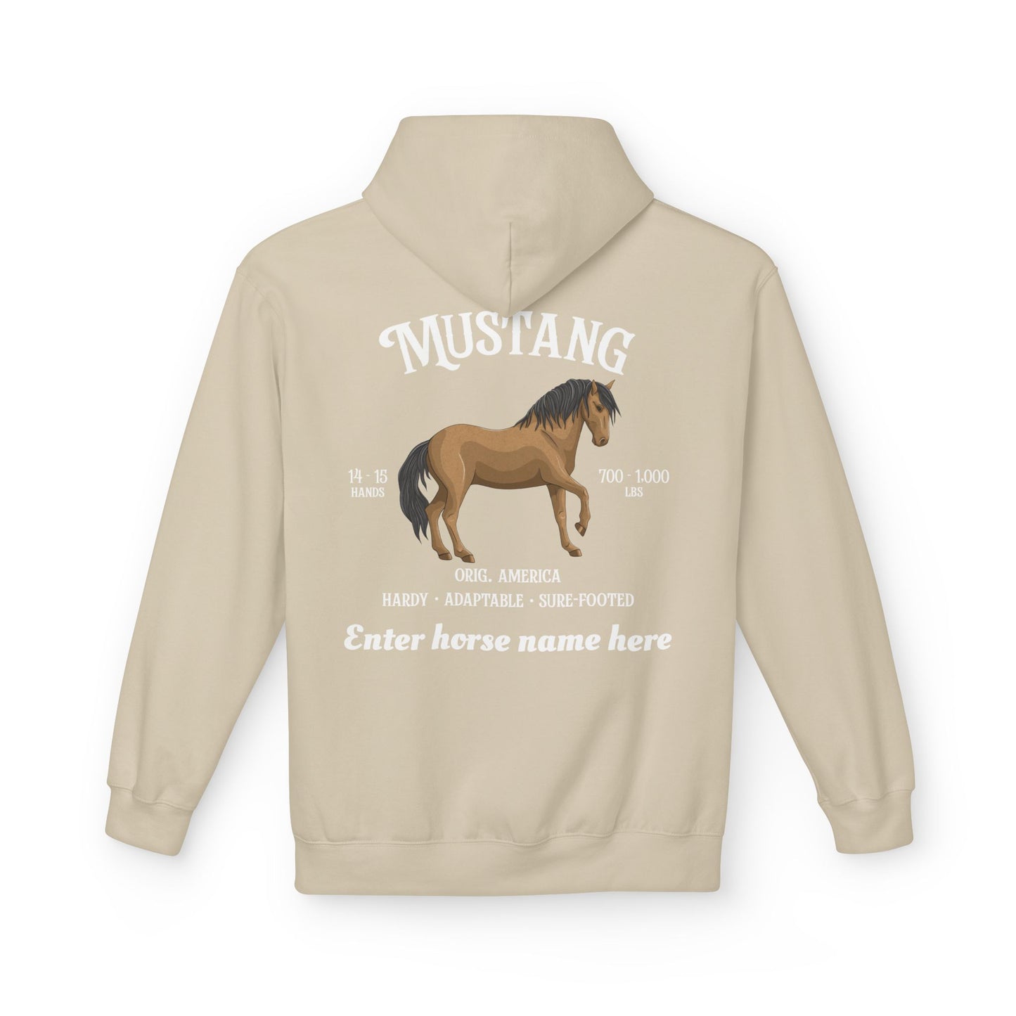 Mustang Horse Hoodie — Personalized Equestrian Sweatshirt