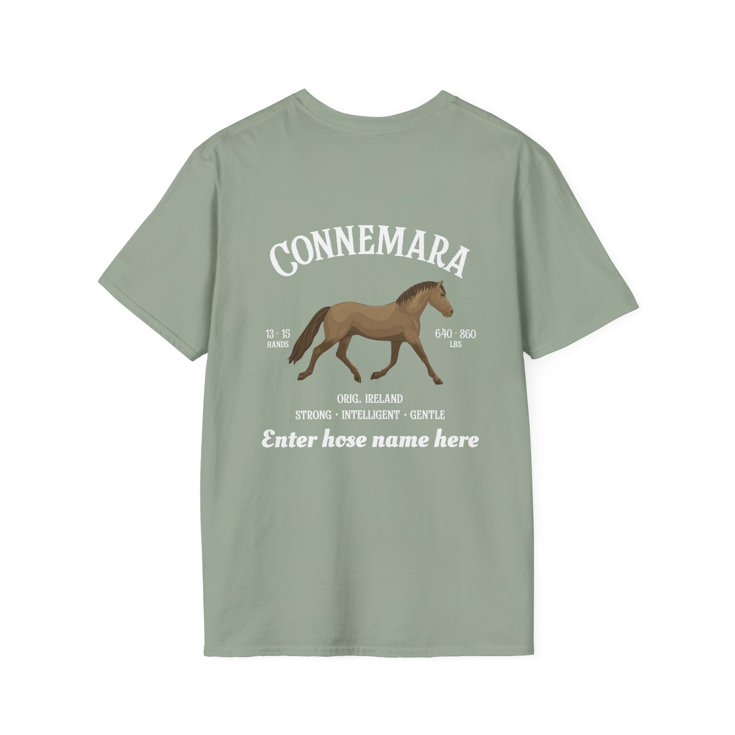Connemara Horse T-Shirt — Custom Name Personalized Tee