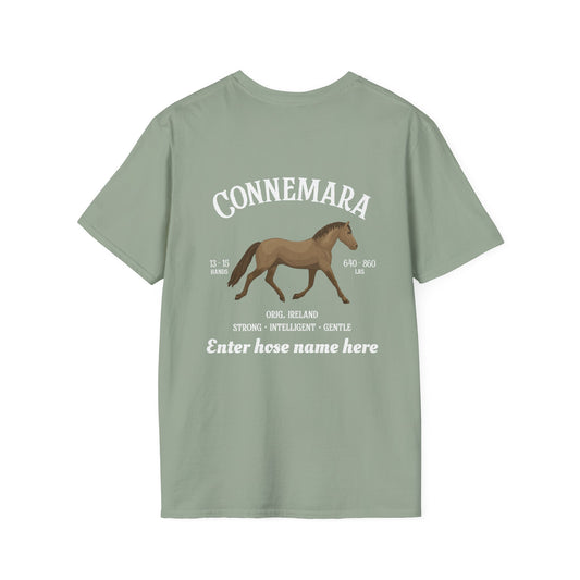 Connemara Horse T-Shirt — Custom Name Personalized Tee