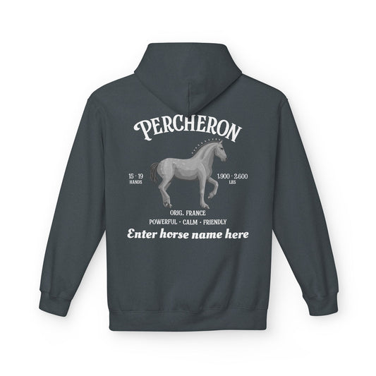 Percheron Horse Hoodie — Personalized Draft Horse Sweatshirt