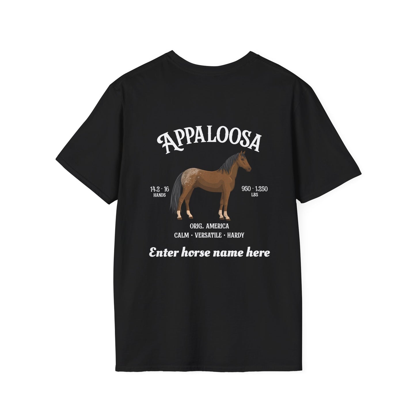 Appaloosa Horse T‑Shirt — Personalized Name Tee