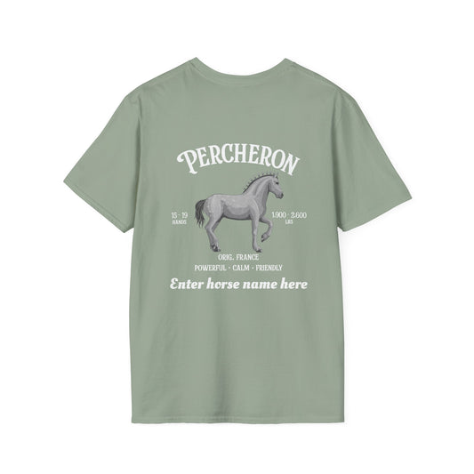 Percheron Horse T-Shirt — Customizable Draft Horse Breed Tee