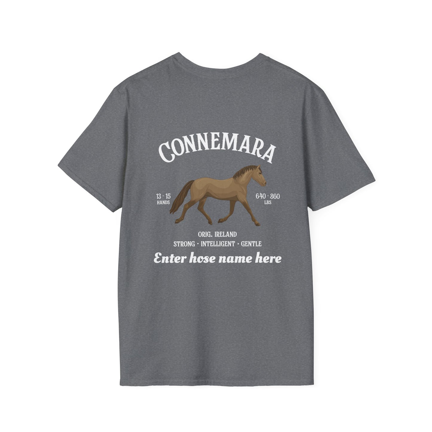 Connemara Horse T-Shirt — Custom Name Personalized Tee