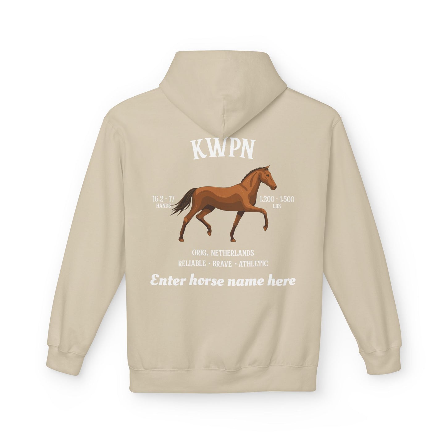 KWPN Horse Hoodie — Custom Name Equestrian Sweatshirt