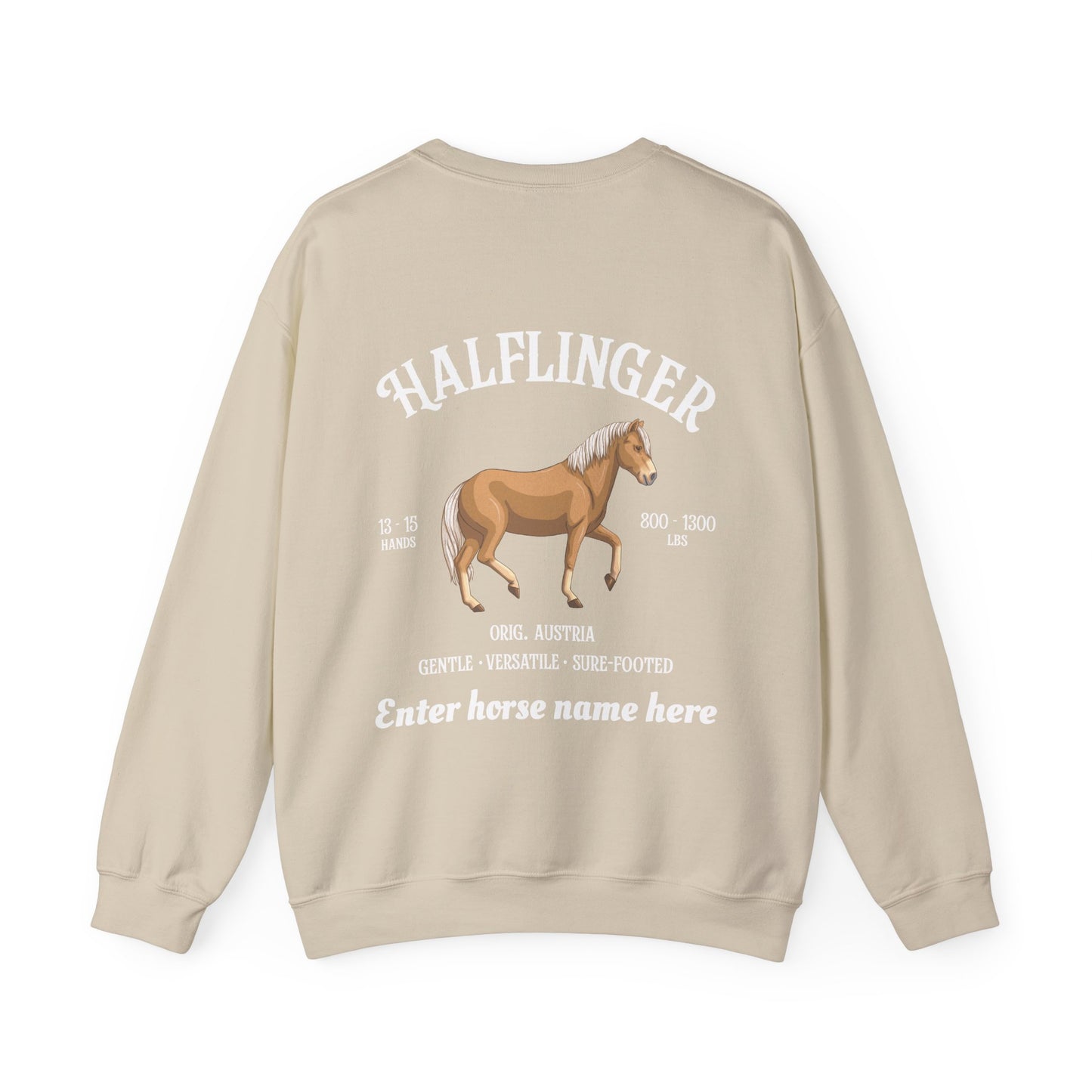 Halflinger Horse Sweatshirt — Personalized Equestrian Crewneck