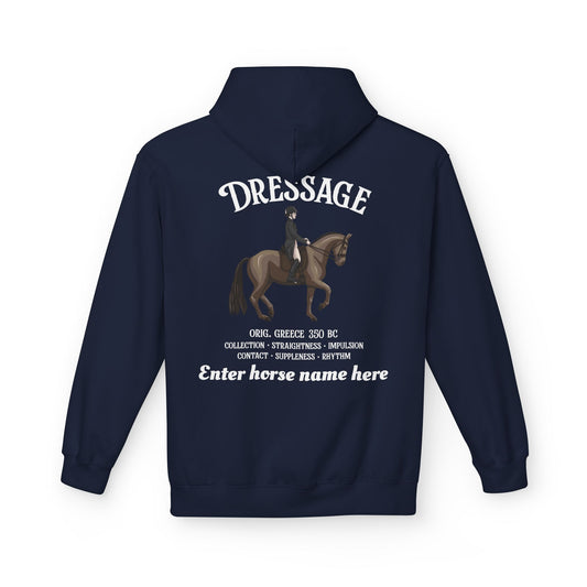 Dressage Horse Hoodie — Customizable Equestrian Fleece