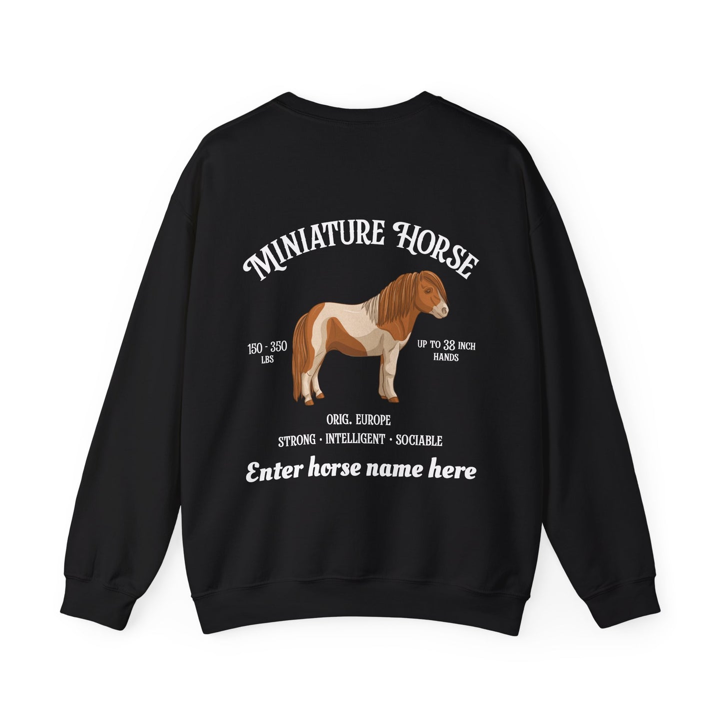 Miniature Horse Crewneck Sweatshirt — Personalized Design