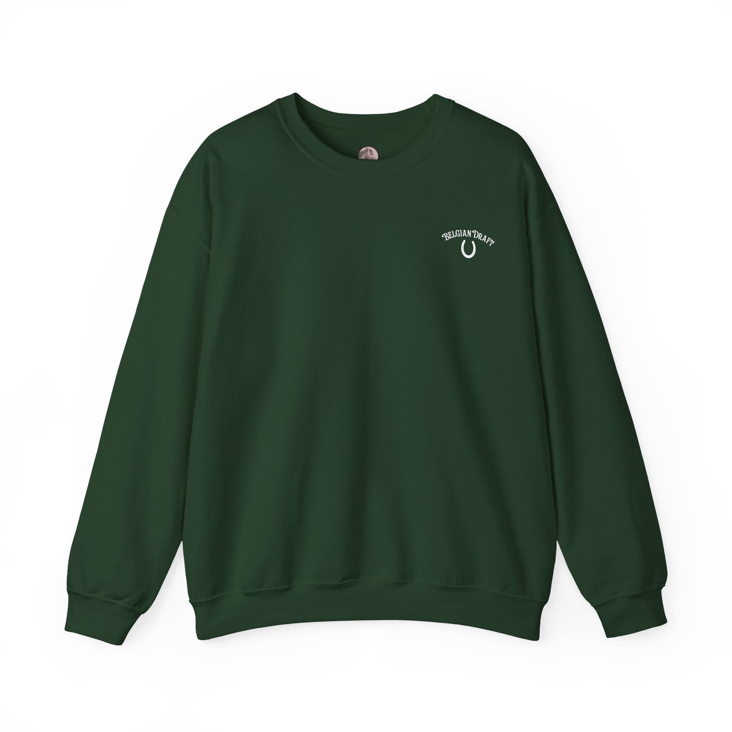 Belgian Draft Horse Sweatshirt — Custom Name Pullover