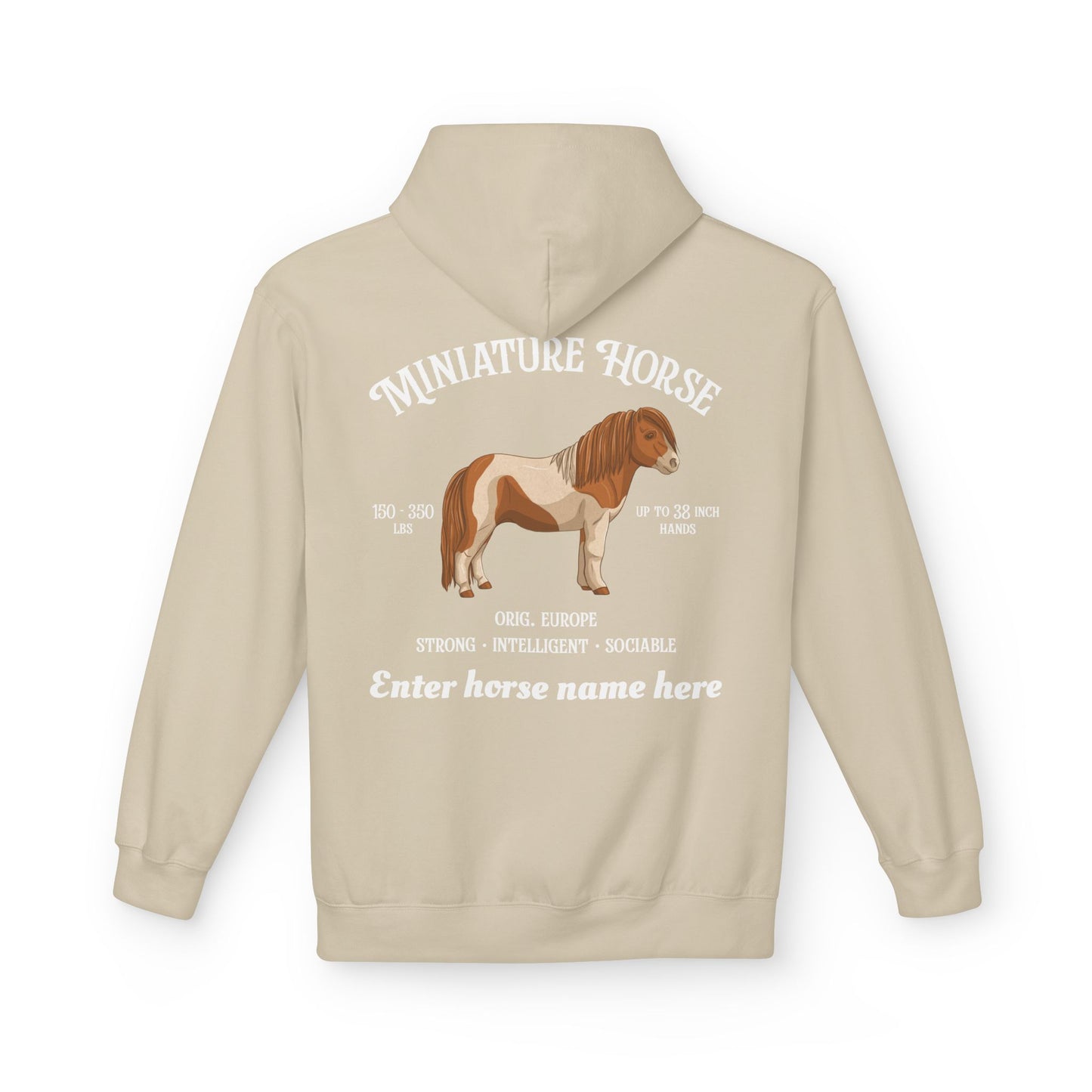 Miniature Horse Hoodie — Personalized Equestrian Pullover