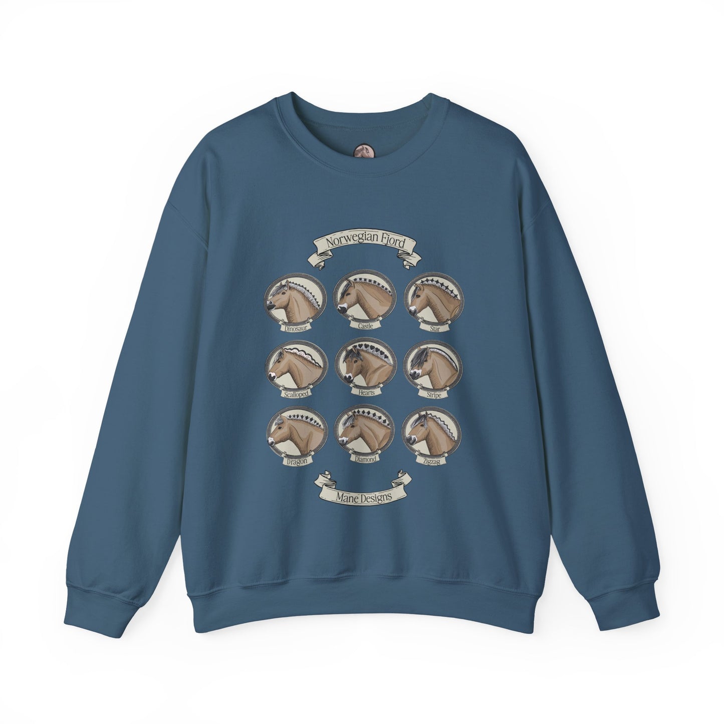 Norwegian Fjord Mane Designs Crewneck Sweatshirt