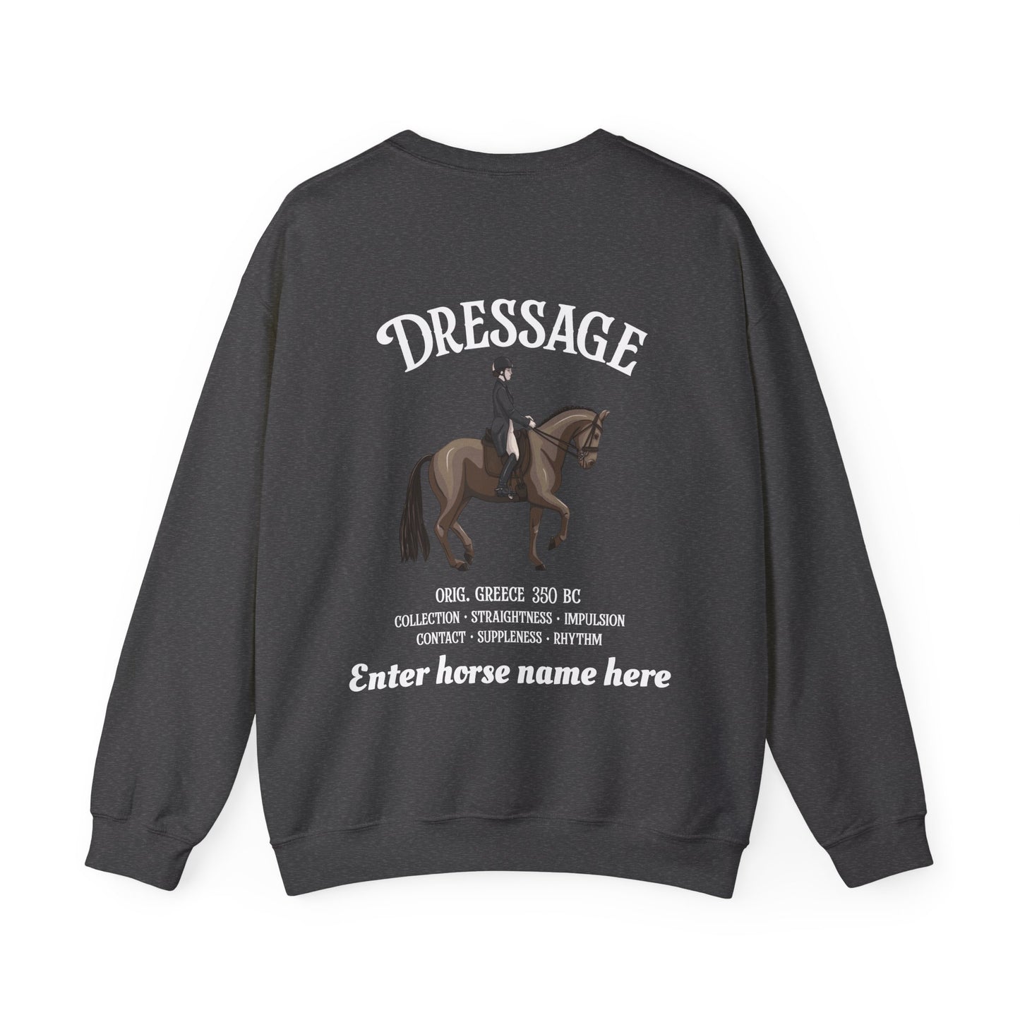 Dressage Sweatshirt – Customizable Equestrian Crewneck