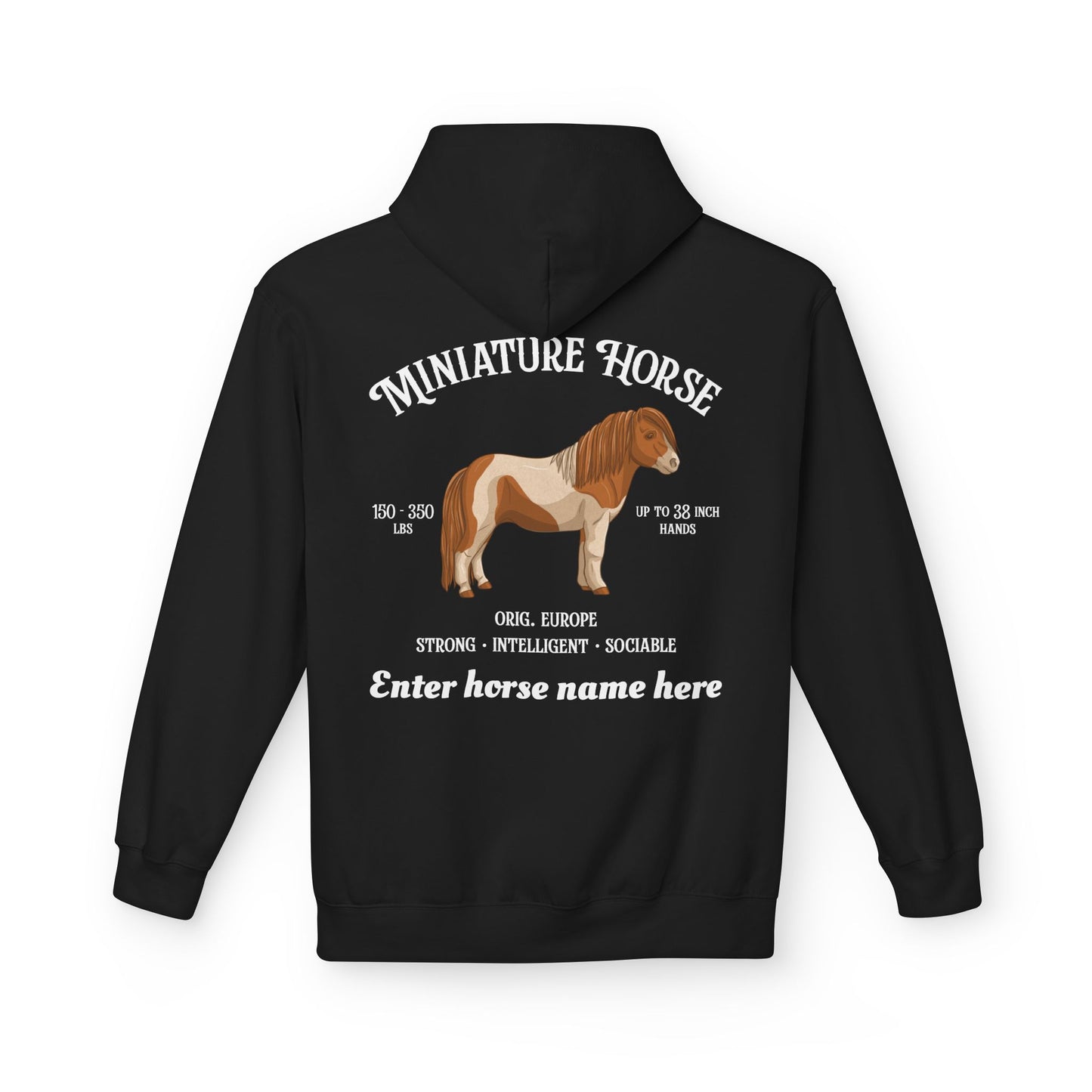 Miniature Horse Hoodie — Personalized Equestrian Pullover