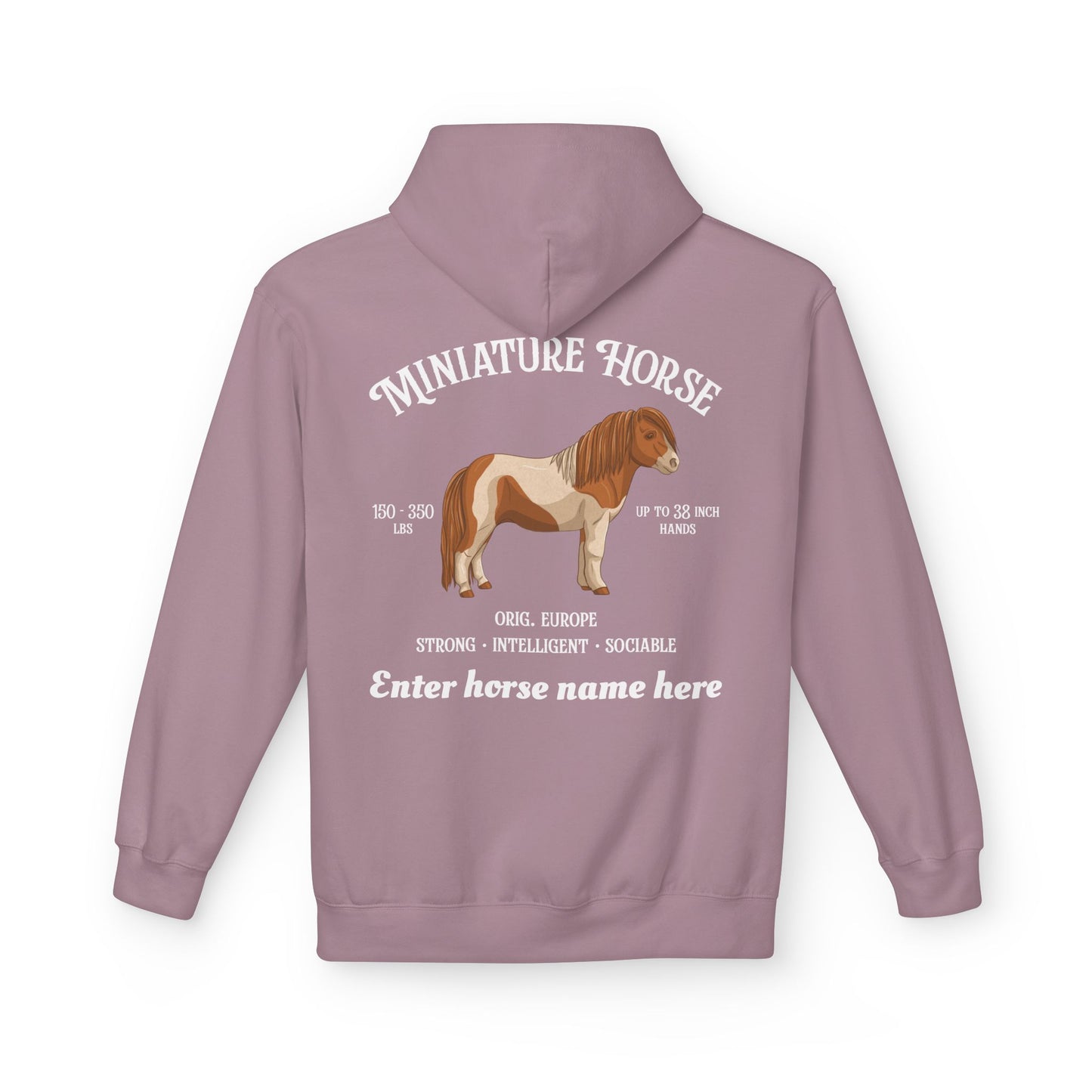 Miniature Horse Hoodie — Personalized Equestrian Pullover