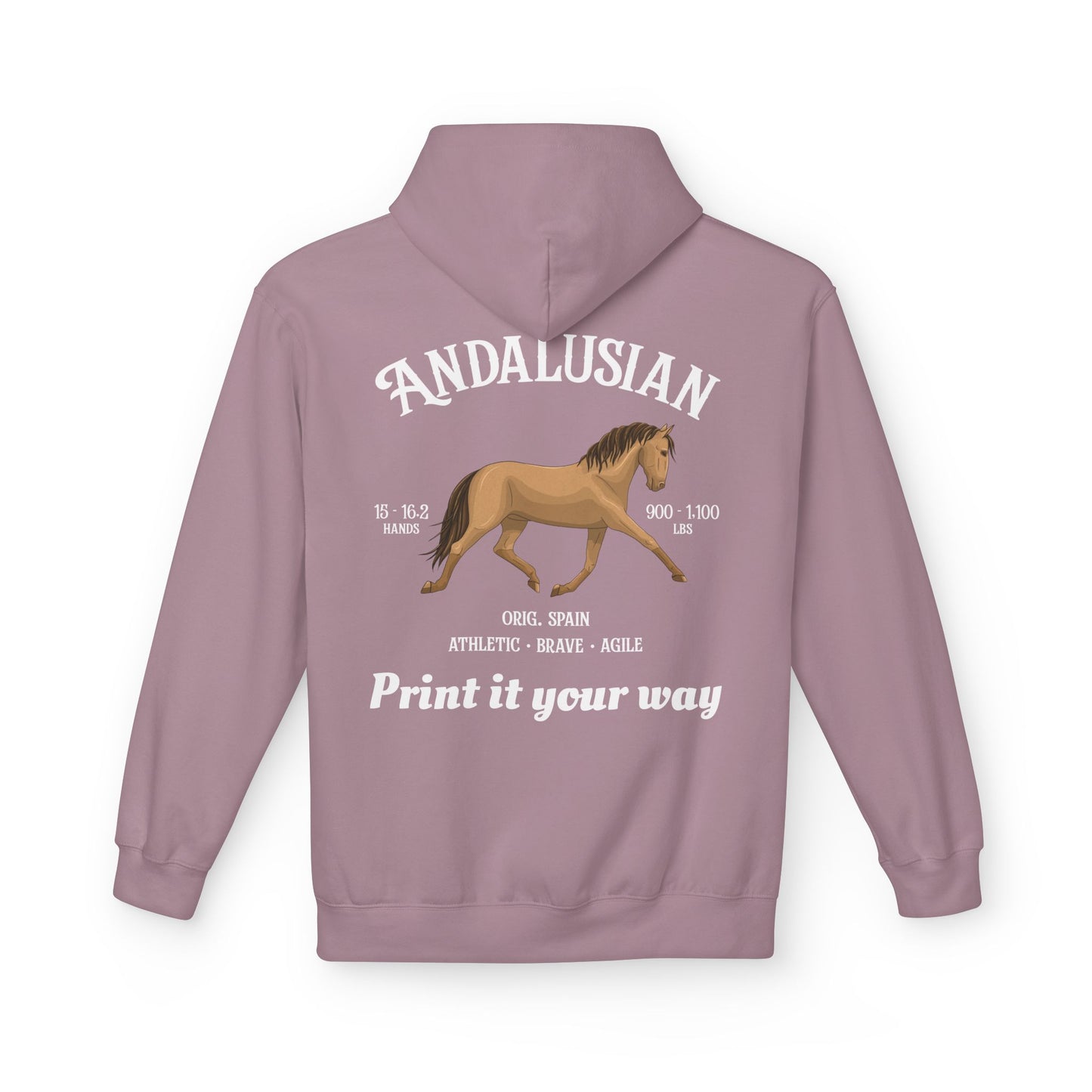 Andalusian Horse Hoodie – Personalized Equestrian Pullover