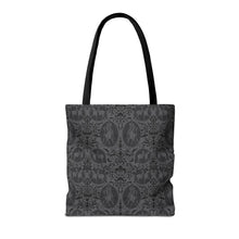 Load image into Gallery viewer, Damask Inspired Dressage Black Tote Bag
