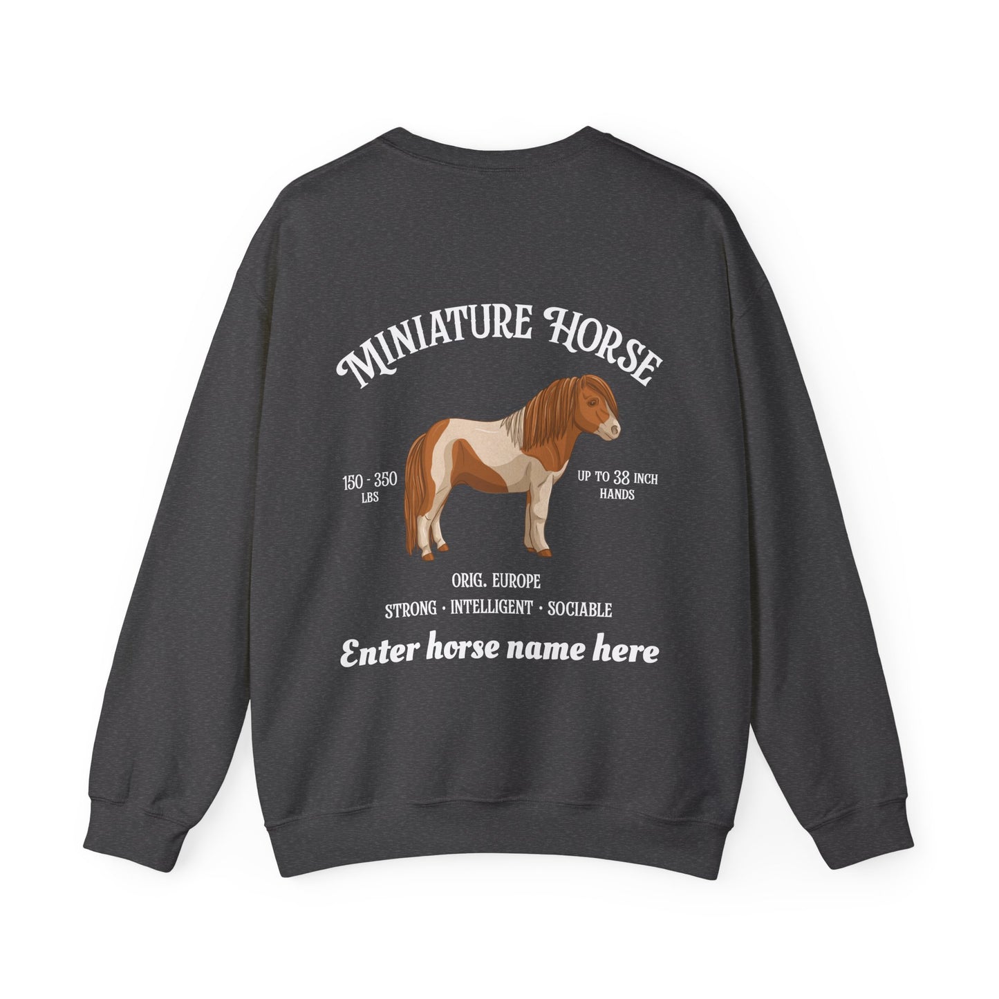 Miniature Horse Crewneck Sweatshirt — Personalized Design