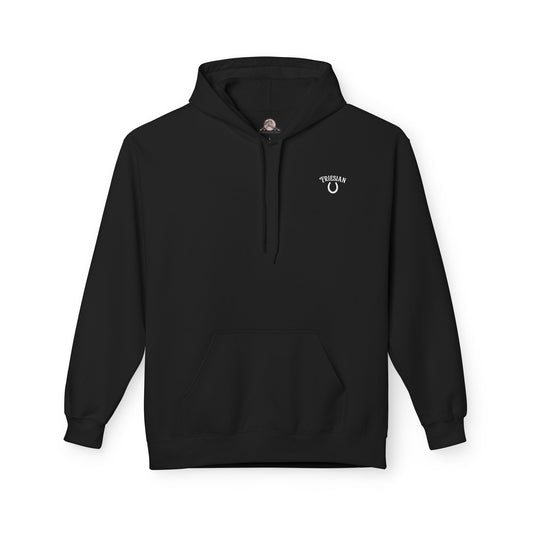 Friesian Horse Hoodie — Custom Name Personalized Equestrian Gift