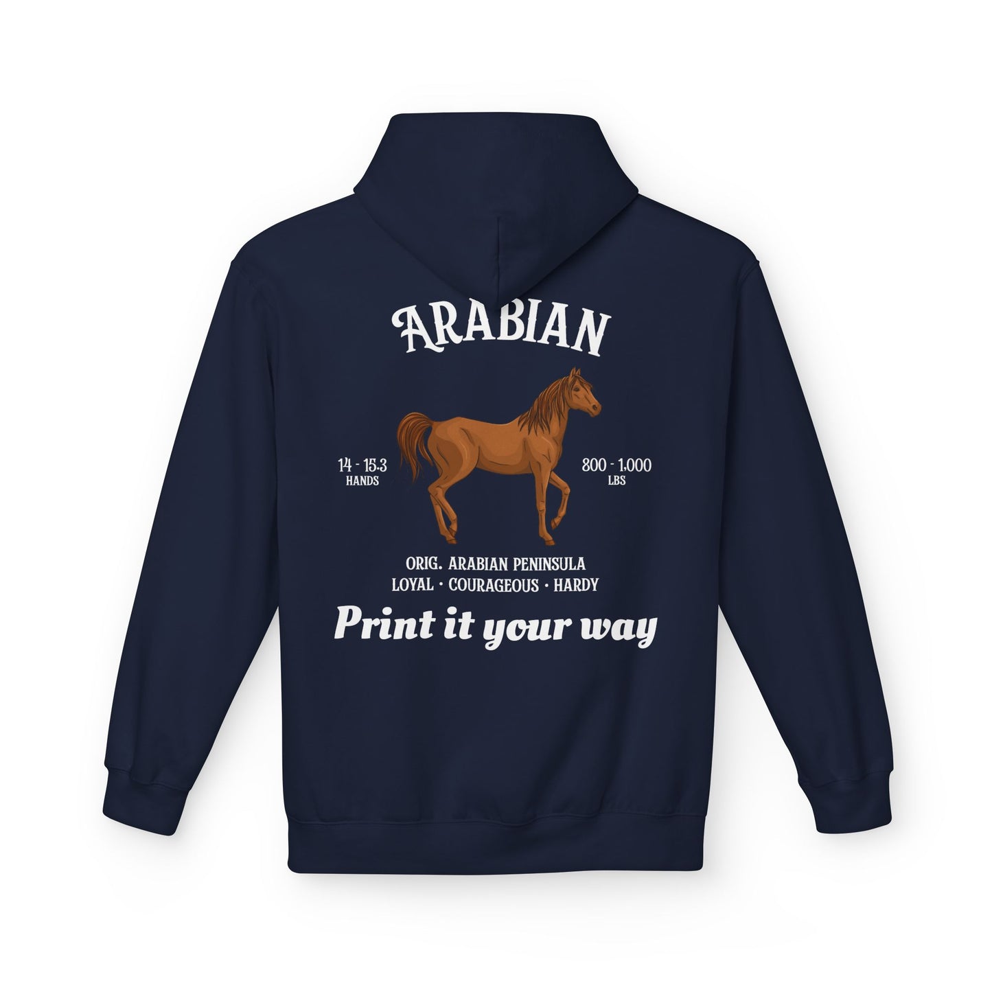 Arabian Horse Hoodie — Personalized Equestrian Pullover