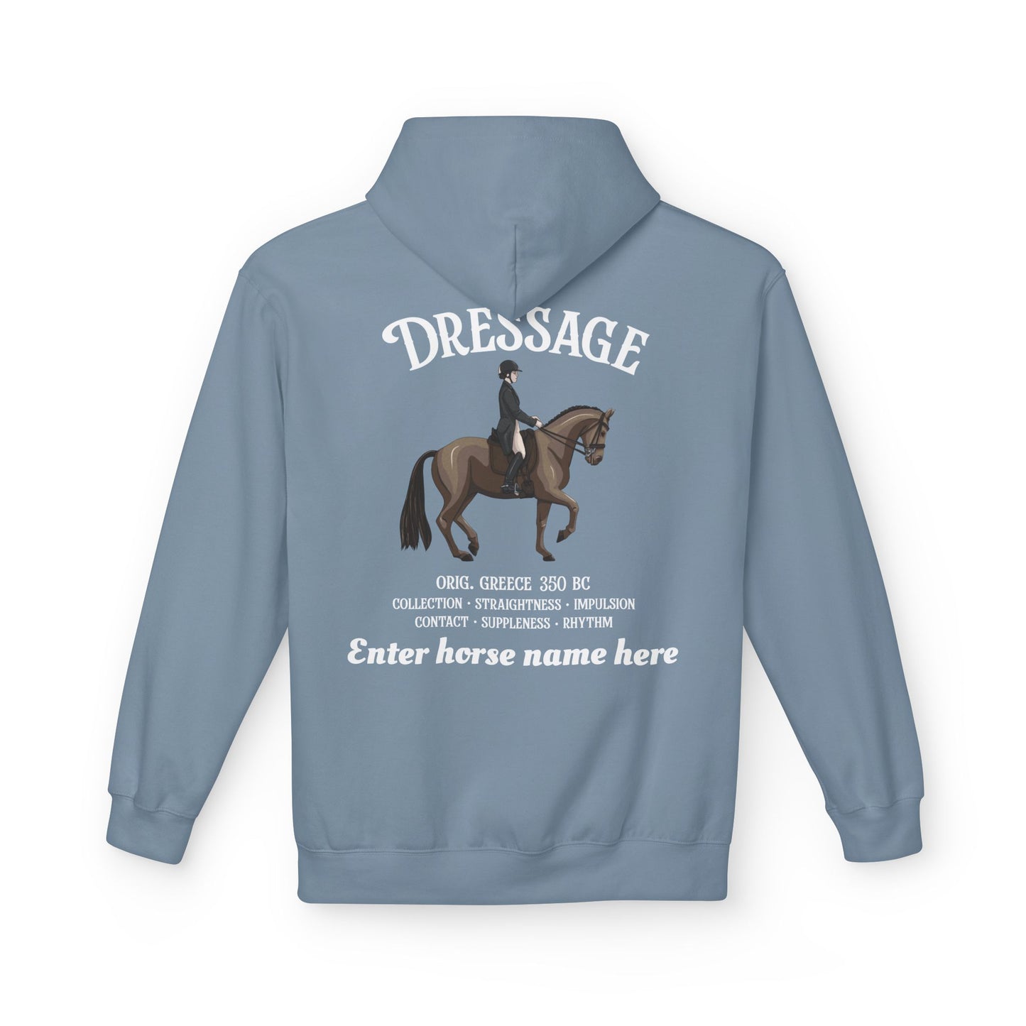 Dressage Horse Hoodie — Customizable Equestrian Fleece