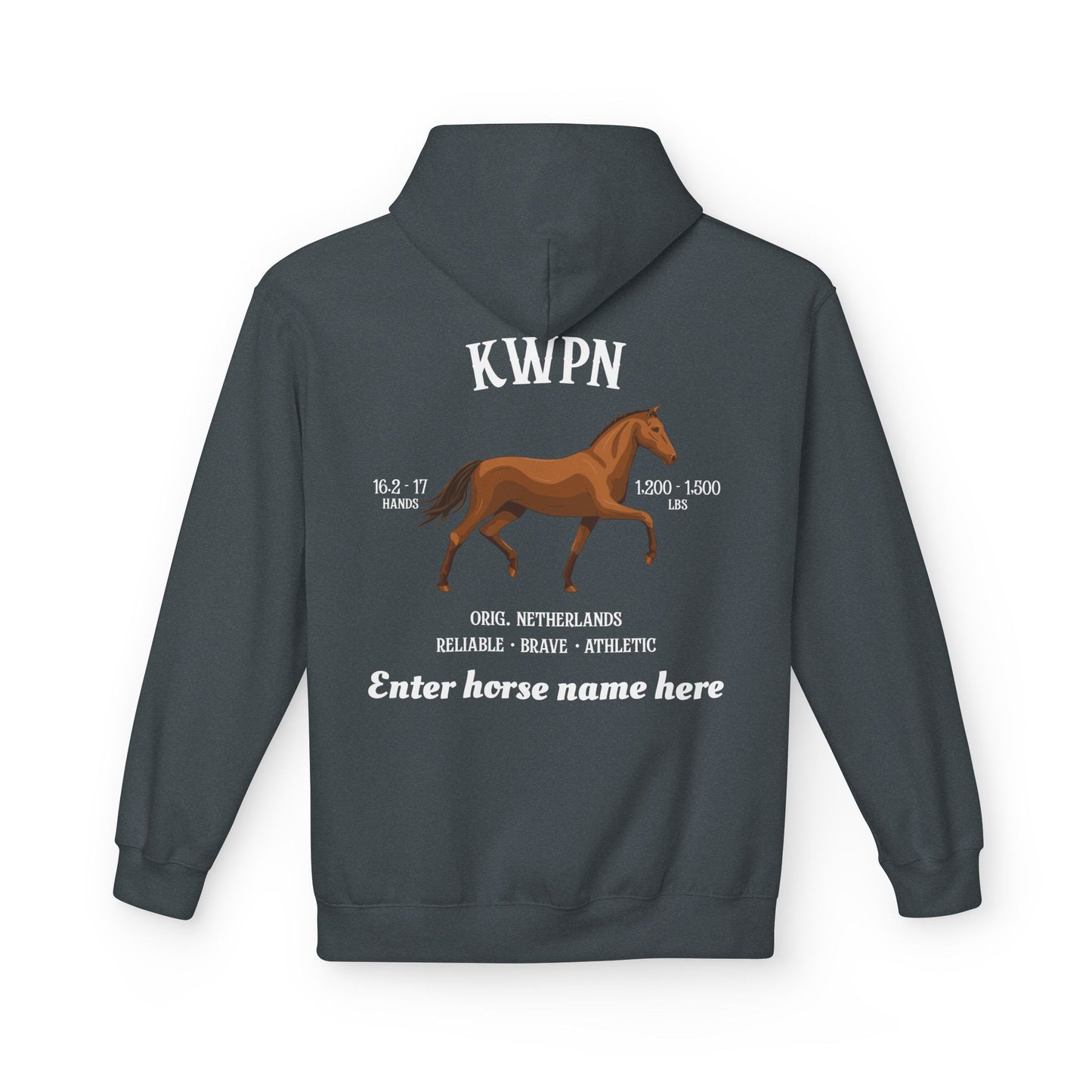 KWPN Horse Hoodie — Custom Name Equestrian Sweatshirt