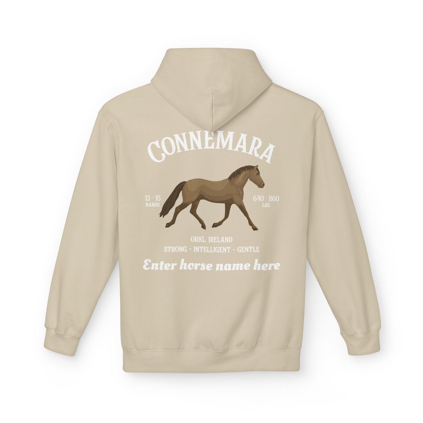 Connemara Horse Hoodie – Personalized Equestrian Sweatshirt