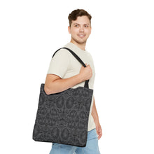 Load image into Gallery viewer, Damask Inspired Dressage Black Tote Bag
