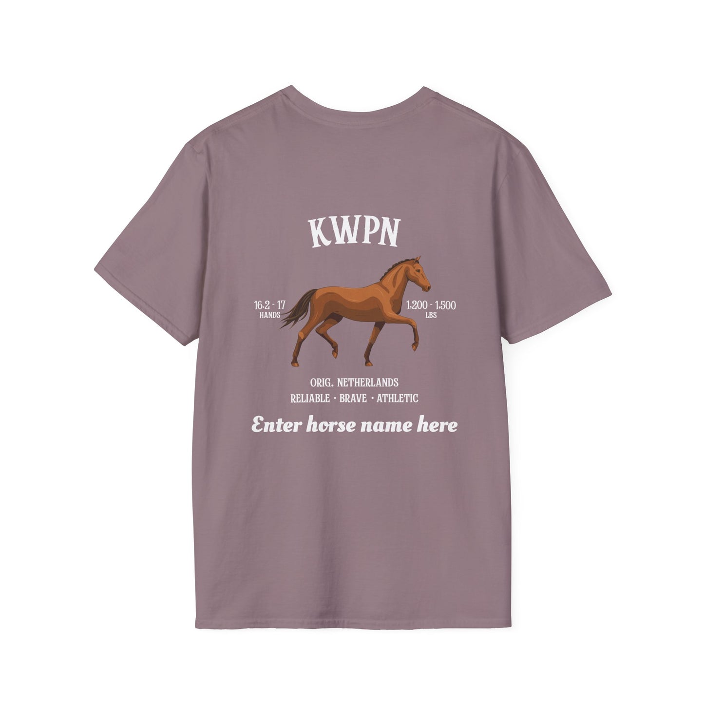 KWPN Horse Profile T-Shirt — Personalized Equestrian Tee