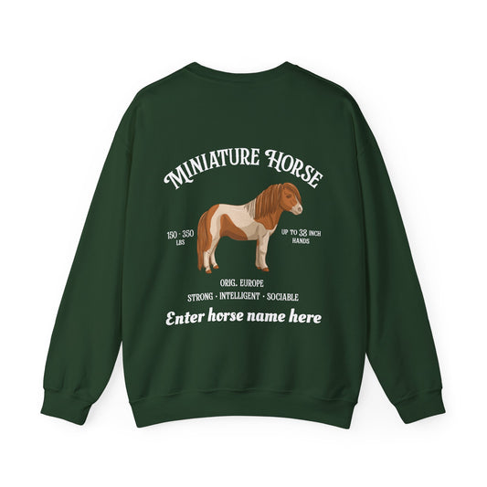 Miniature Horse Crewneck Sweatshirt — Personalized Design