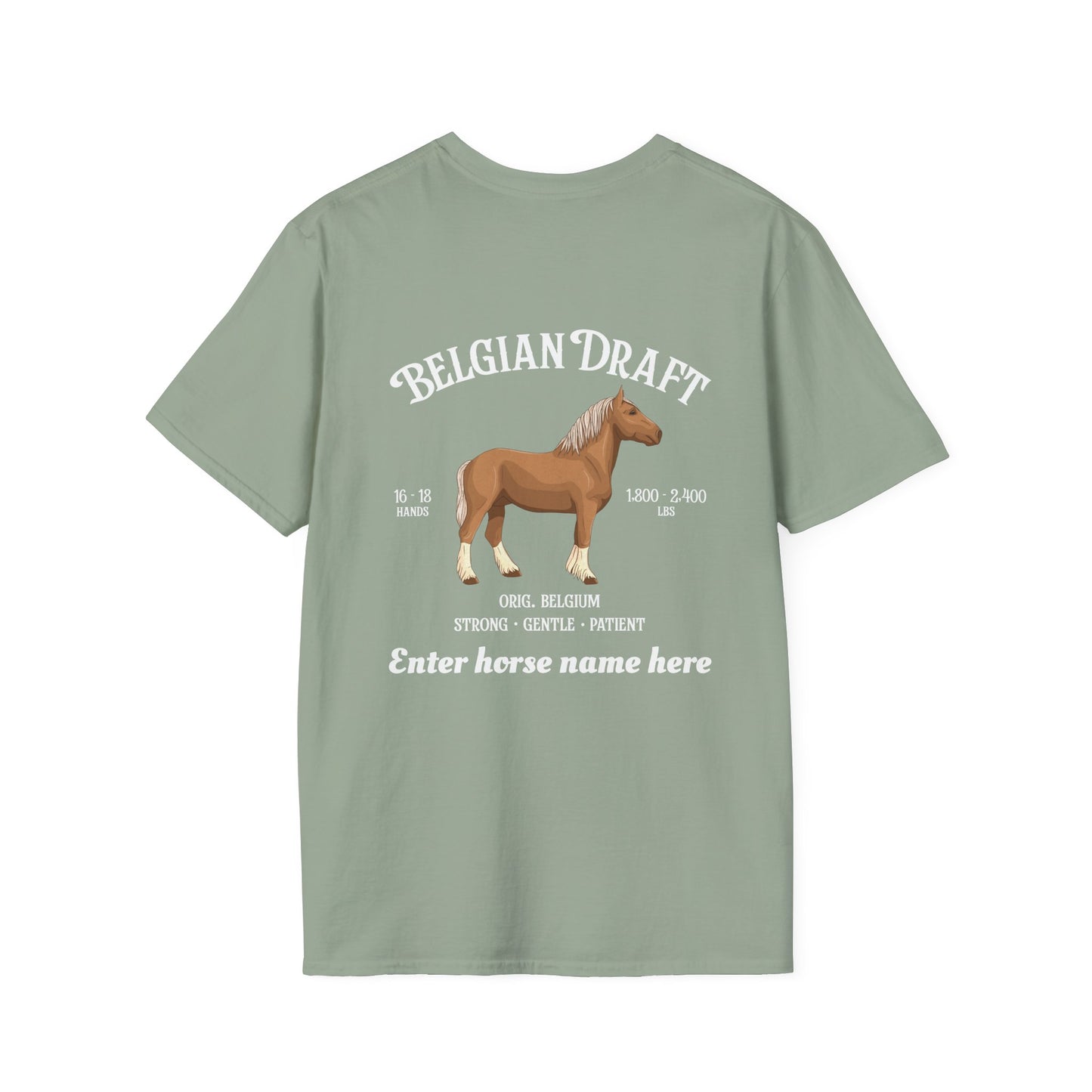 Belgian Draft Horse T-Shirt — Personalized Graphic