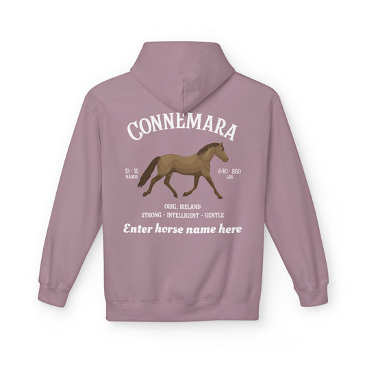 Connemara Horse Hoodie – Personalized Equestrian Sweatshirt