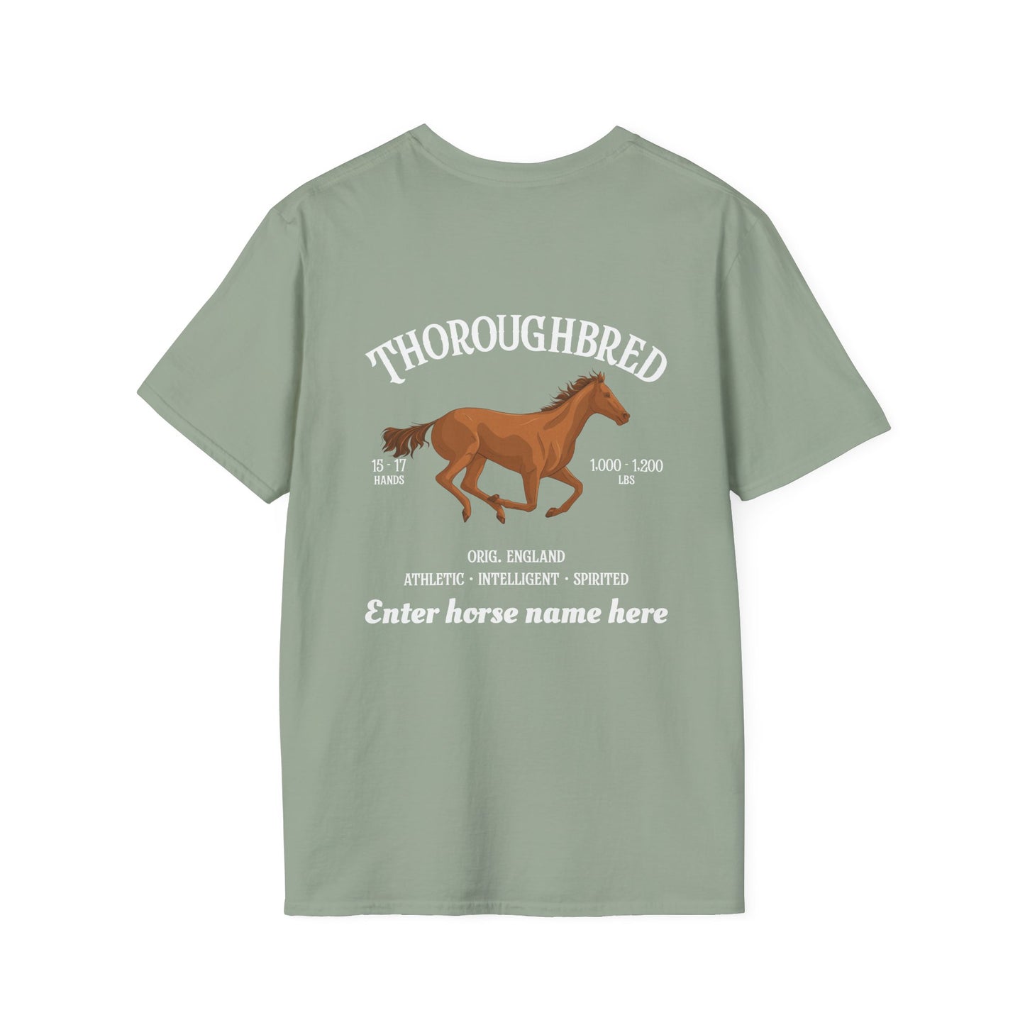 Thoroughbred Horse T-Shirt – PersonalizedTee