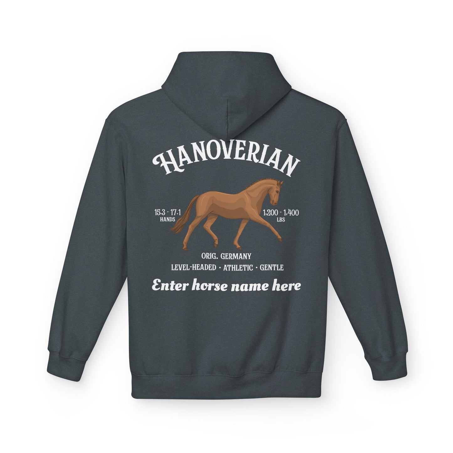 Hanoverian Horse Hoodie — Personalized Equestrian Sweatshirt