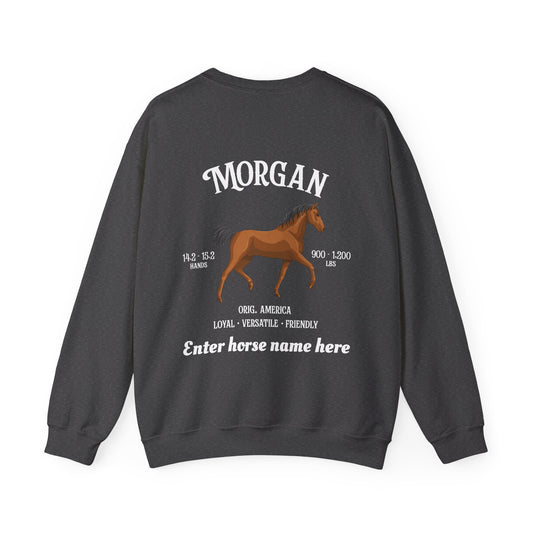 Morgan Horse Personalized Crewneck - Custom Name Equestrian Sweatshirt