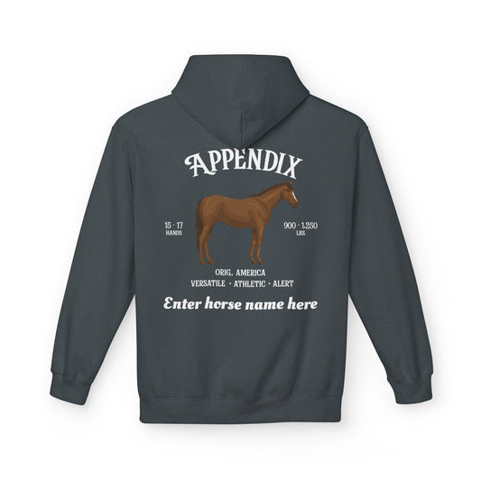Appendix Horse Breed Hoodie — Personalized Horse Name Pullover