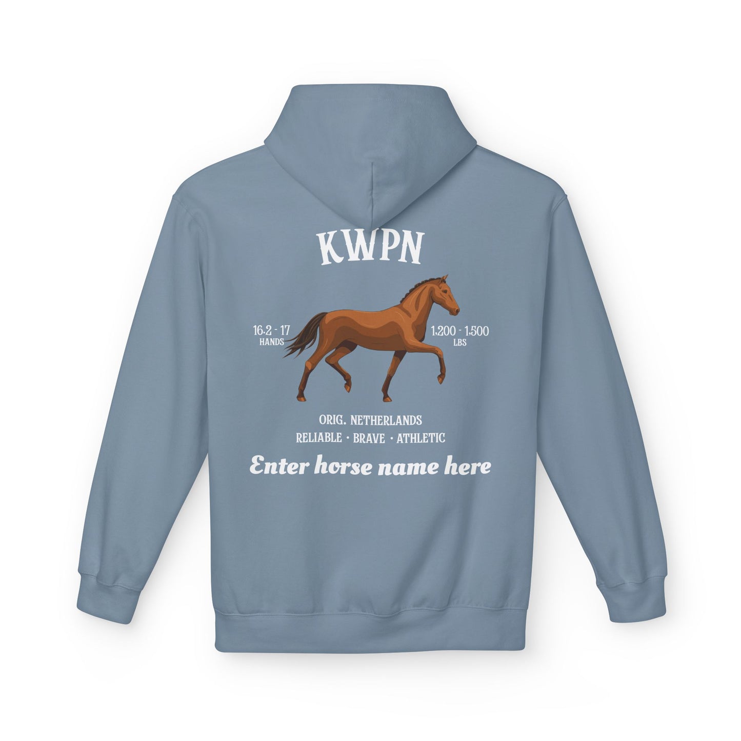 KWPN Horse Hoodie — Custom Name Equestrian Sweatshirt