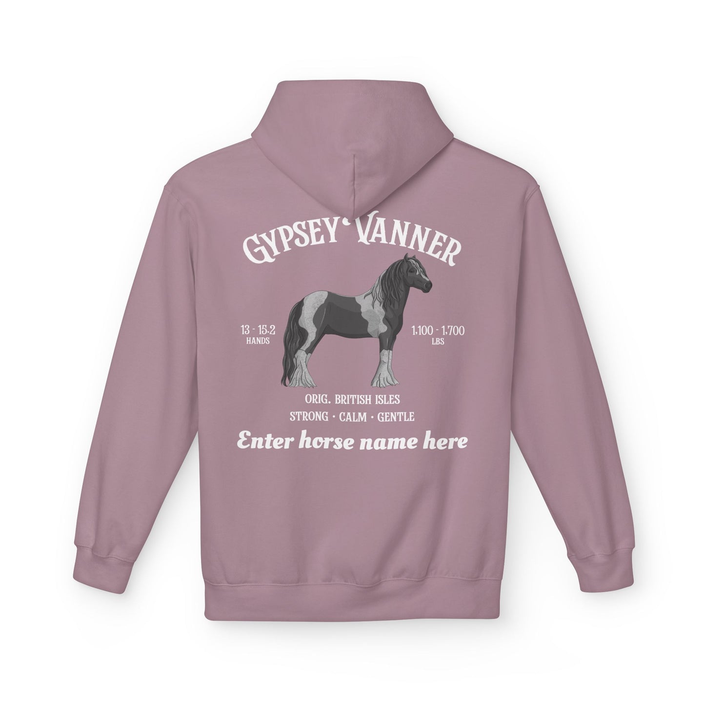 Gypsy Vanner Hoodie – Personalized Horse Breed Graphic Hoodie