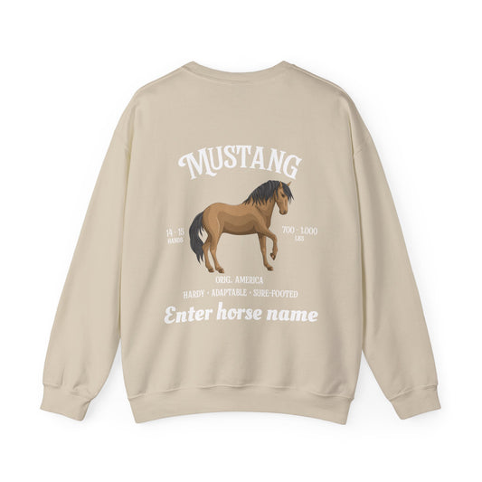 Mustang Horse Crewneck Sweatshirt — Personalized Design