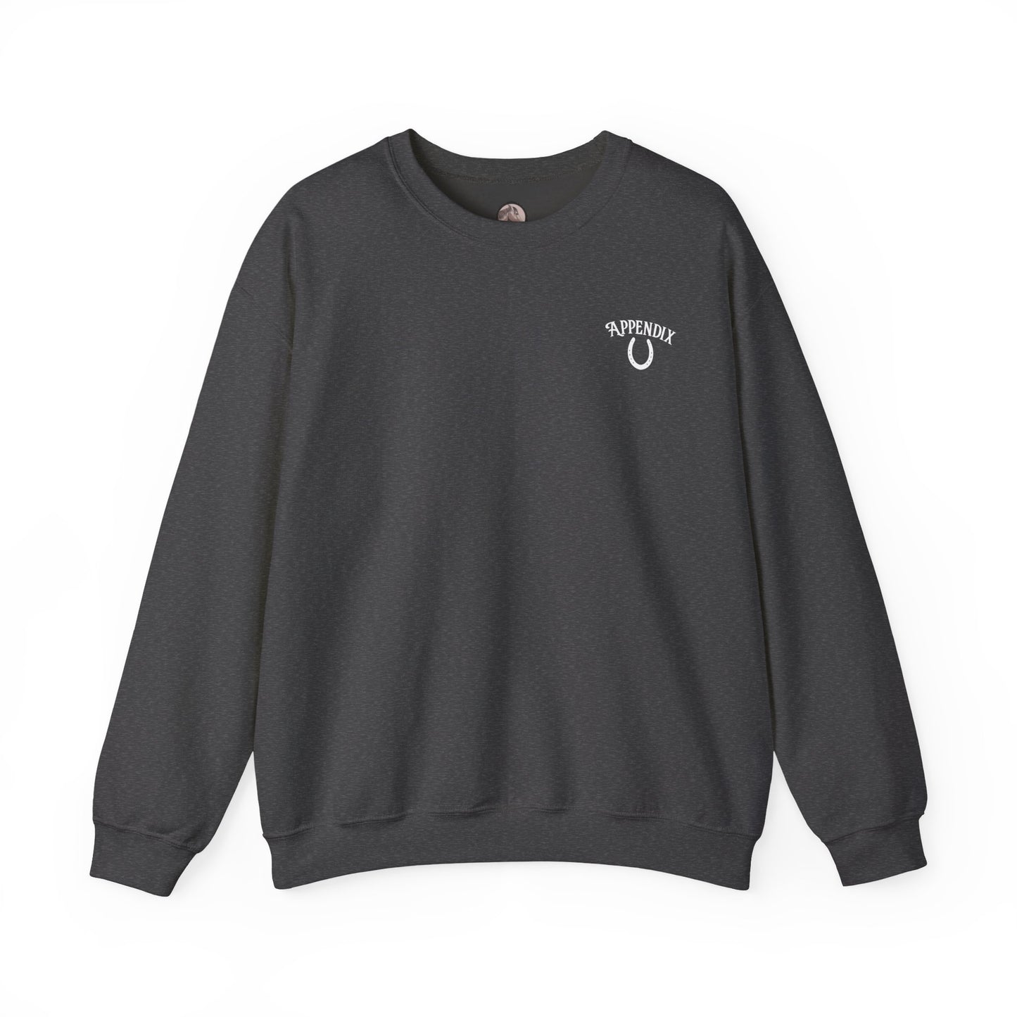 Appendix Horse Crewneck Sweatshirt — Custom Name Equestrian Sweatshirt